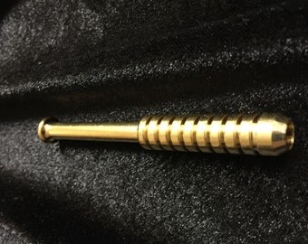 Large 3" brass cigarette one hitter bat