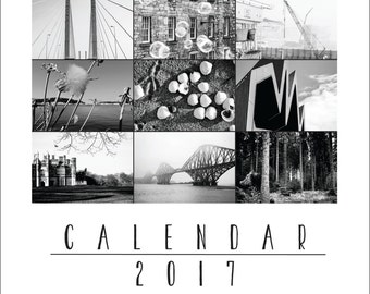 PRINTABLE 2017 WALL CALENDAR instant download, Photography calendar, Digital photo calendar, Printable calendar, A6 A5 calendar, A4 calendar