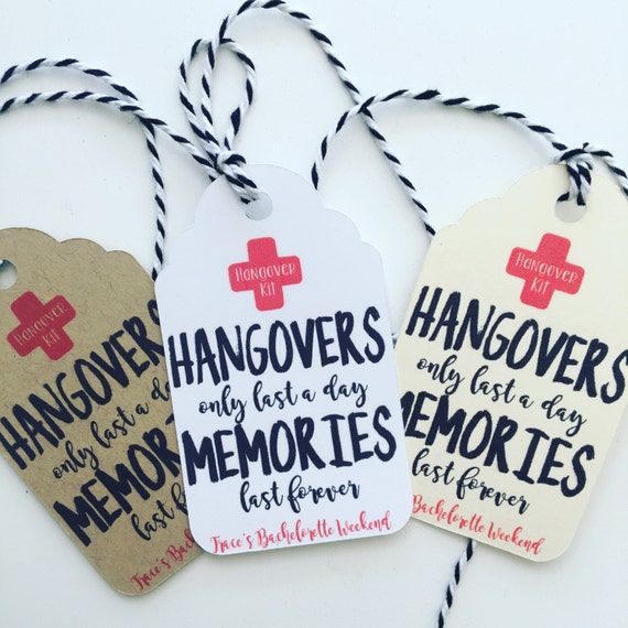 hangover kit gift tags