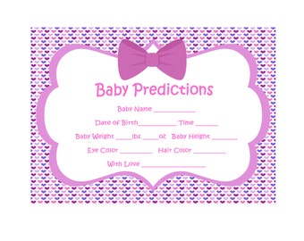 Baby prediction card | Etsy