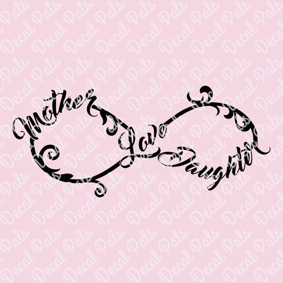 Download Mother Daughter Infinity fcm, svg, png CUT files from DecalPals on Etsy Studio