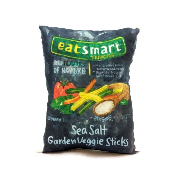Items similar to Chips! Decorative Pillows EatSmart on Etsy