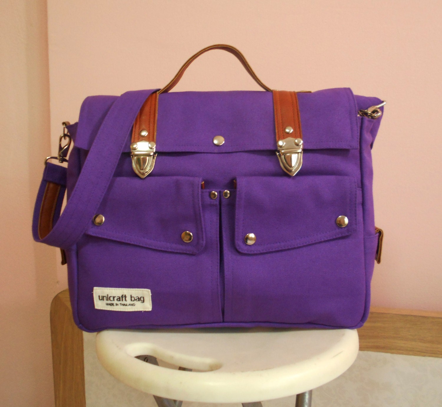 Purple Messenger Bags/Handbags/Bags&Purses/School by unicraftbag