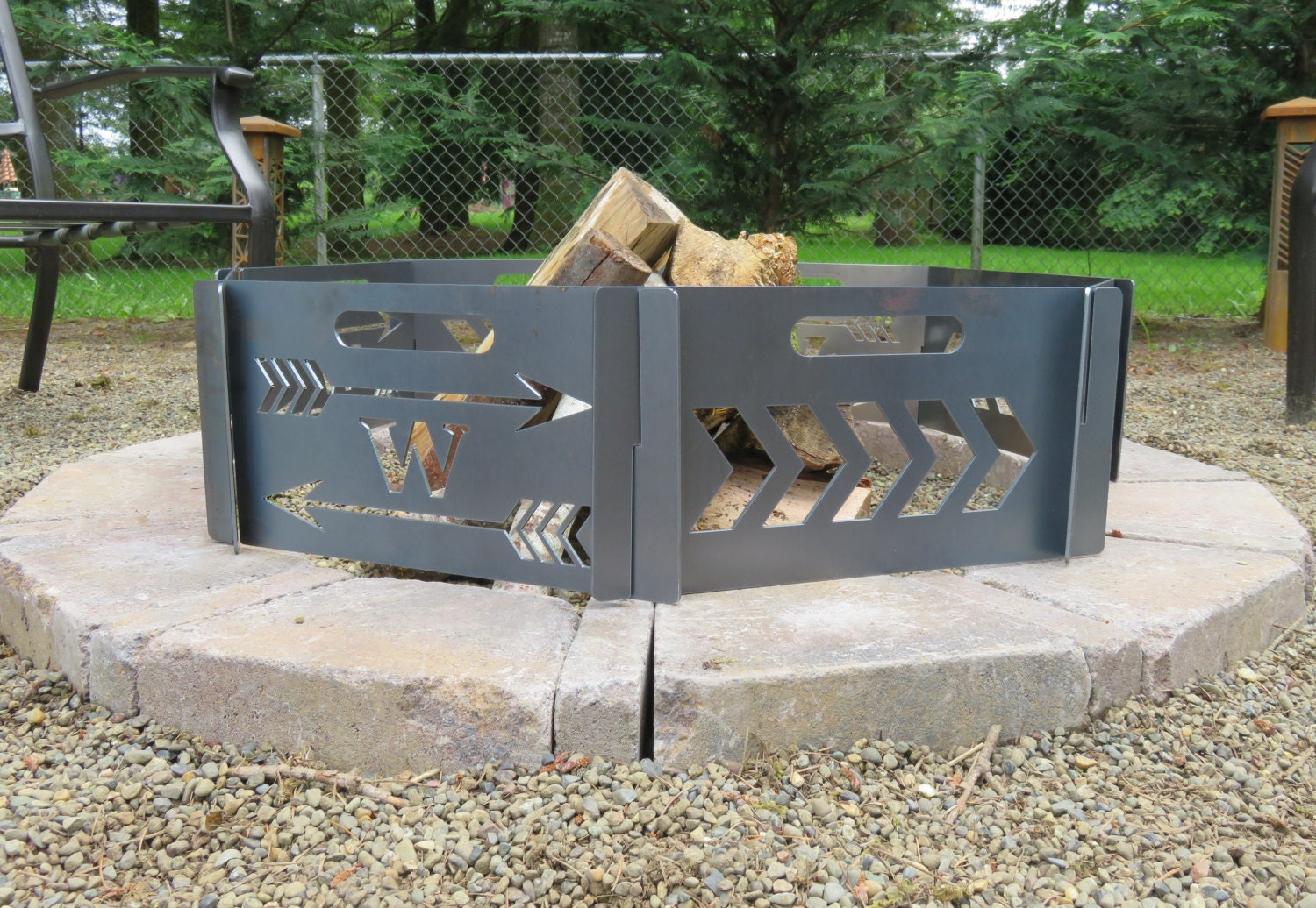 FIRE PIT PERSONALIZED custom and portable. Add your initial