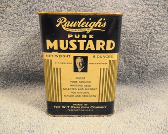 Rawleigh's Pure Mustard 8 Ounce Tin