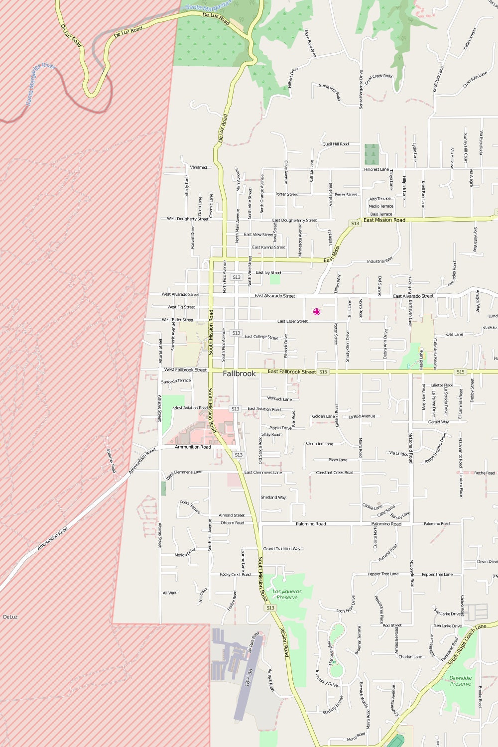 Editable City Map of Fallbrook CA