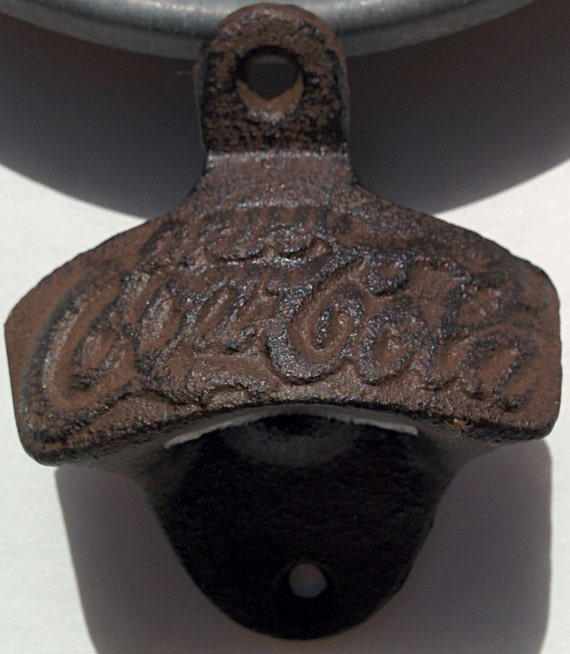 coke bottle vintage opener Opener Cave Bottle Cola Cast Man Mount Coke Iron Vintage Wall Rustic