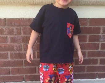Boys Shorts with Cargo Pockets Paw Patrol Fabric