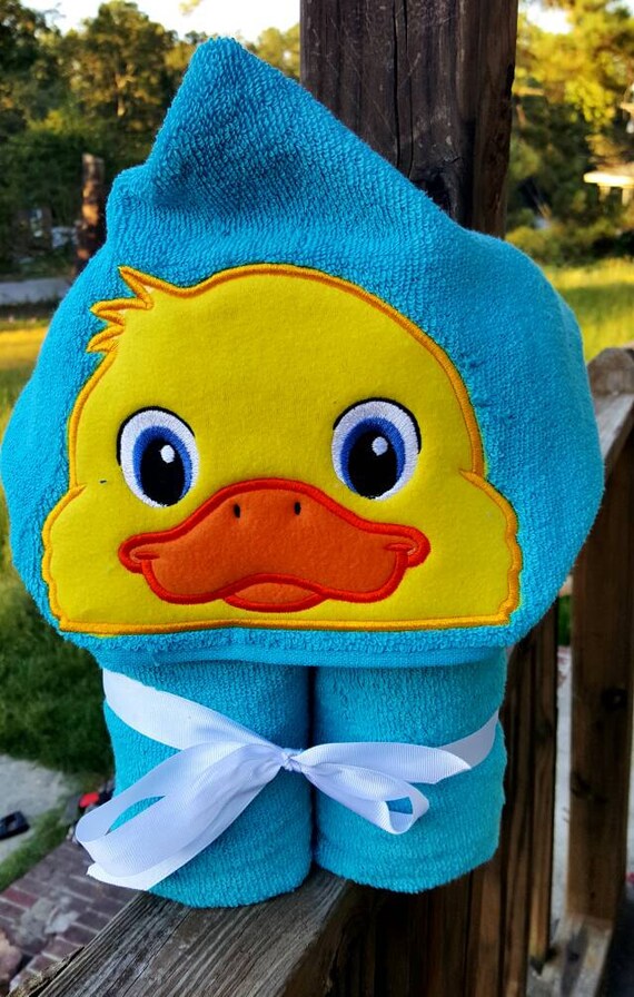 Yellow duck Hooded Towel
