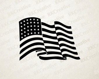 Fourth of July svg file - american flag svg file - july 4 - vector file - cut file - silhouette - vinyl cut file - independence day - flag