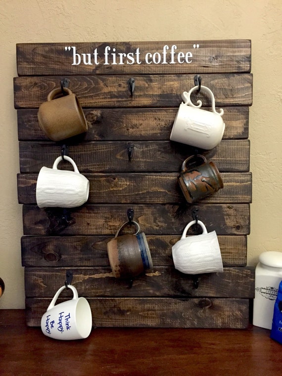 12 cup Coffee Mug Rack Pallet Rack Customize Personalize
