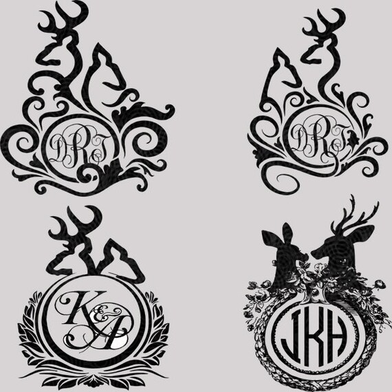 Download Wedding svg,monogram ,deer svg, circles svg, deer head svg ...