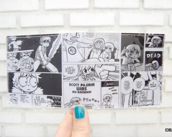 Vinyl Wallet - Scott Pilgrim Comic - Handmade