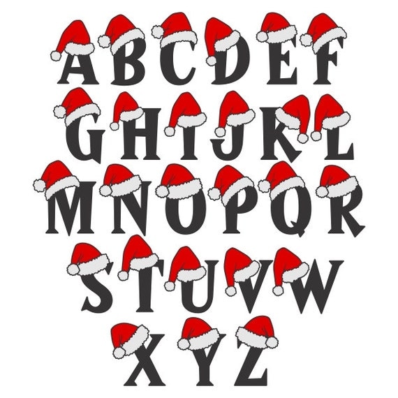 Santa Hat Alphabet