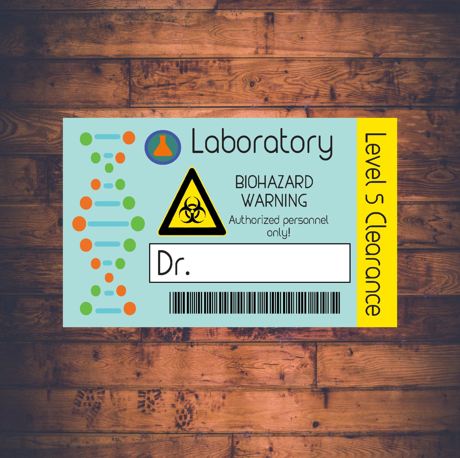 Science Lab Name Badge Printable and Customizable Scientist