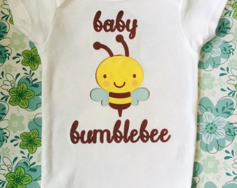 DOQOSESHY Cute Bumblebee Baby Bodysuit - Organic Cotton Onesie In Short/Long Sleeve