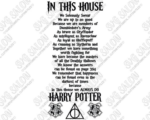 Download In This House We Do Harry Potter Custom DIY Vinyl Sign by ...