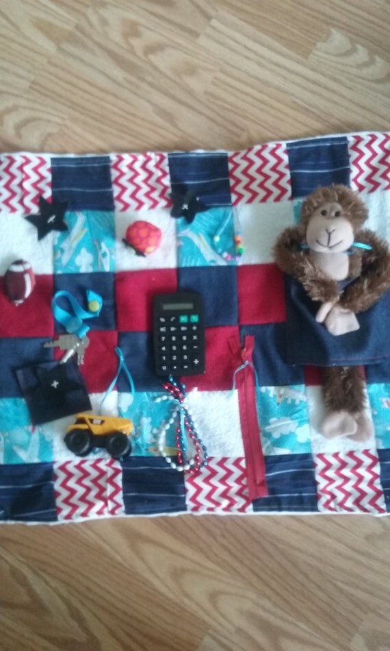 Senior Activity Blanket Fidget Quilt Alzheimers Support