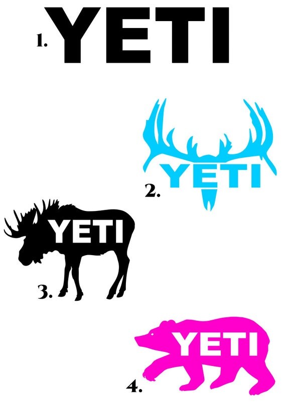 Yeti brand vinyl decal 1 sticker total