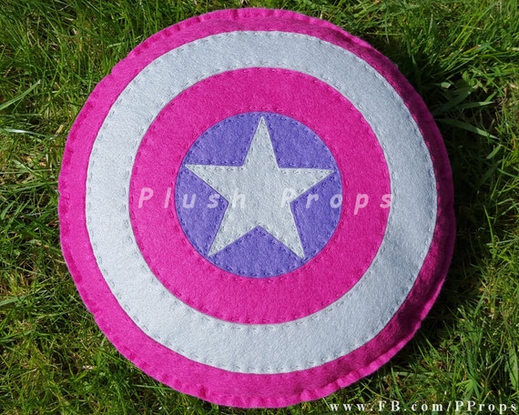 Captain America Style Pink & Purple Shield Inspired By Marvel