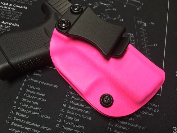 Glock 43 9mm Custom Kydex Holster PINK / IWB / Concealed