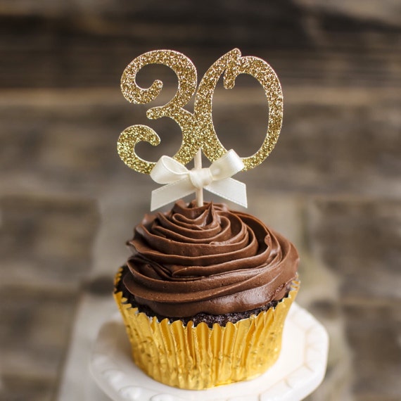 30th birthday cupcake toppers thirty cupcake toppers-12 CT