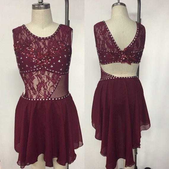 Youth XL maroon dance costume