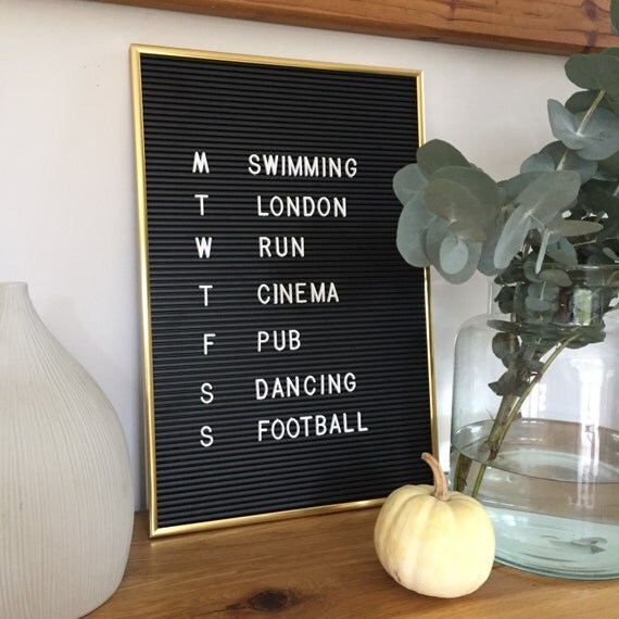 Vintage style Letter Board with 286 Interchangeable white