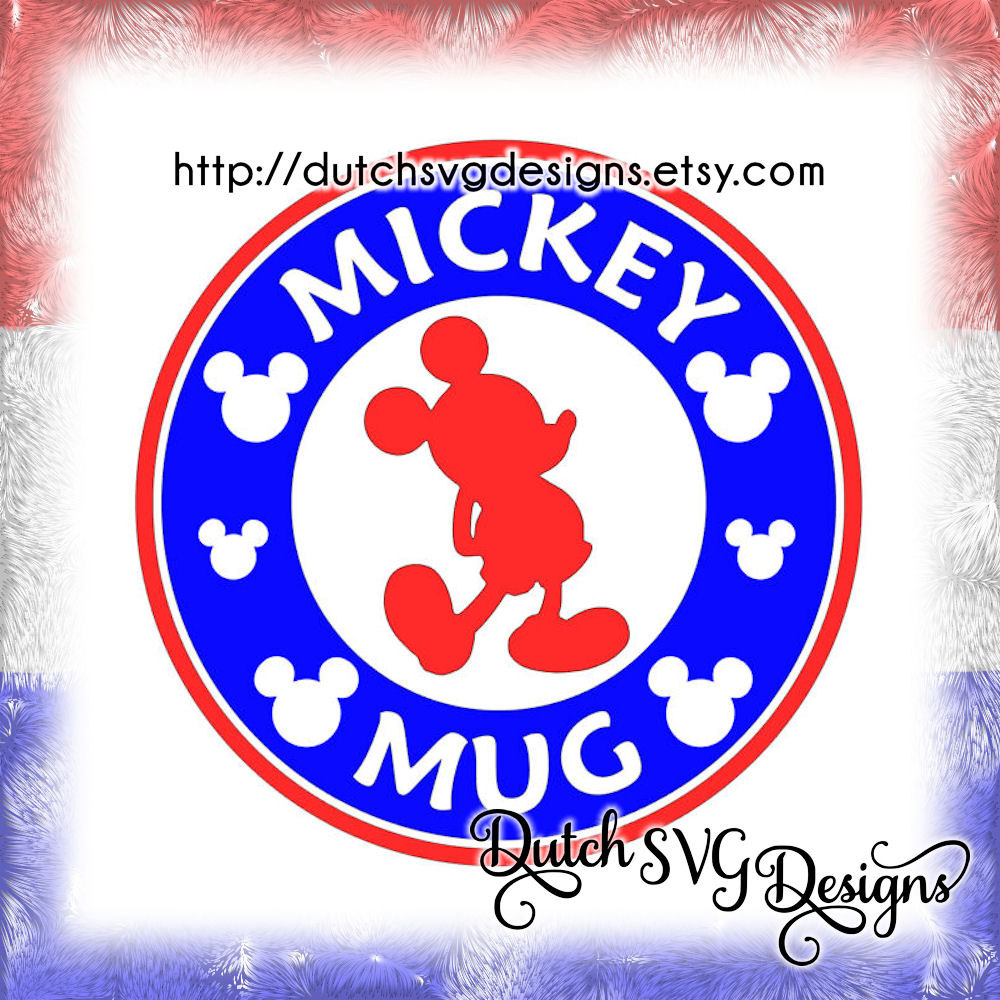 Download Disney Mickey Mouse coffee mug logo cutting file, in Jpg ...
