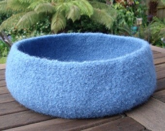 Large Felted Wool Bowl / Basket / Cat Bed