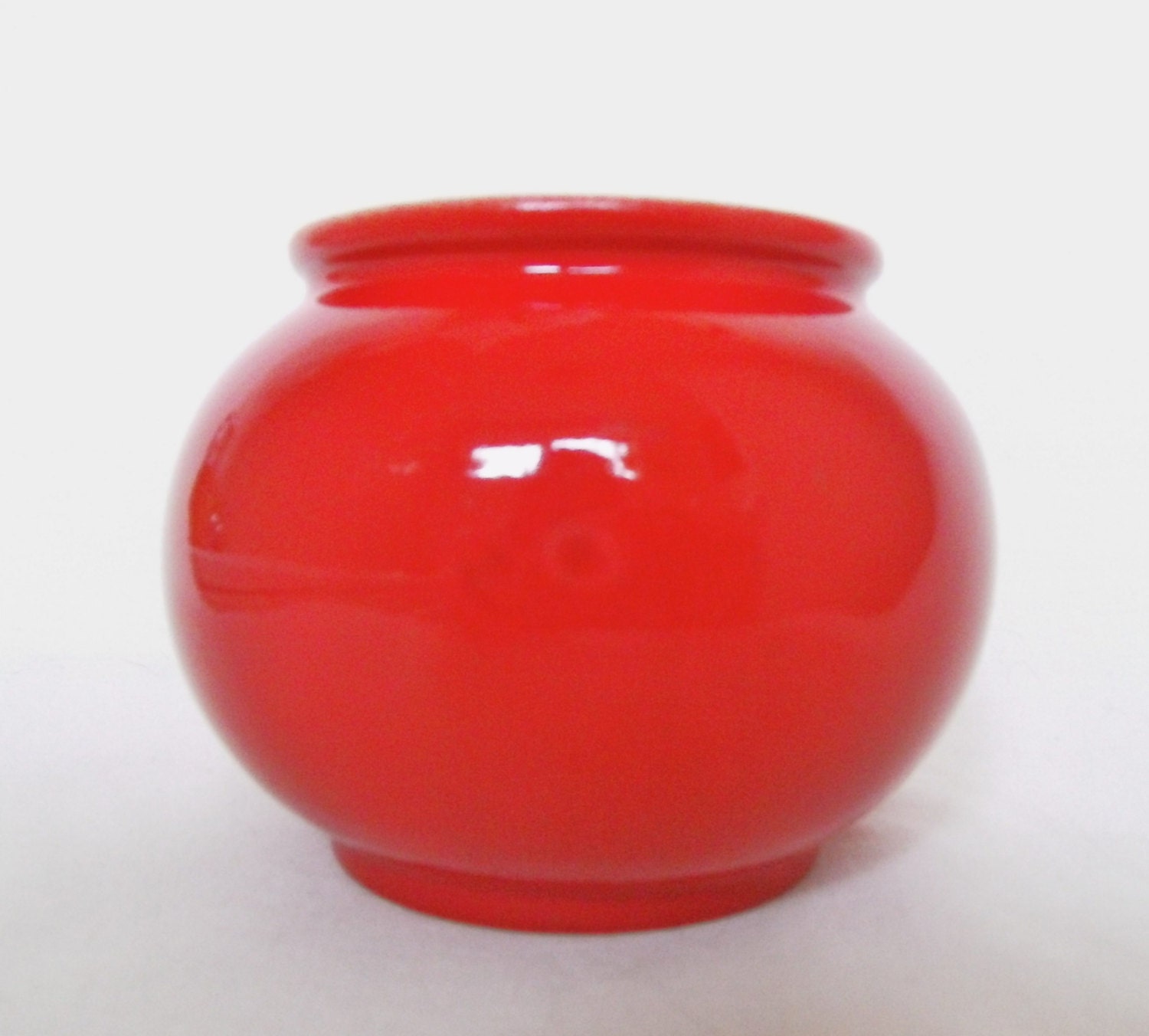 Arthur Wood Sugar Bowl. Red Sugar Bowl. Arthur Wood Pottery.