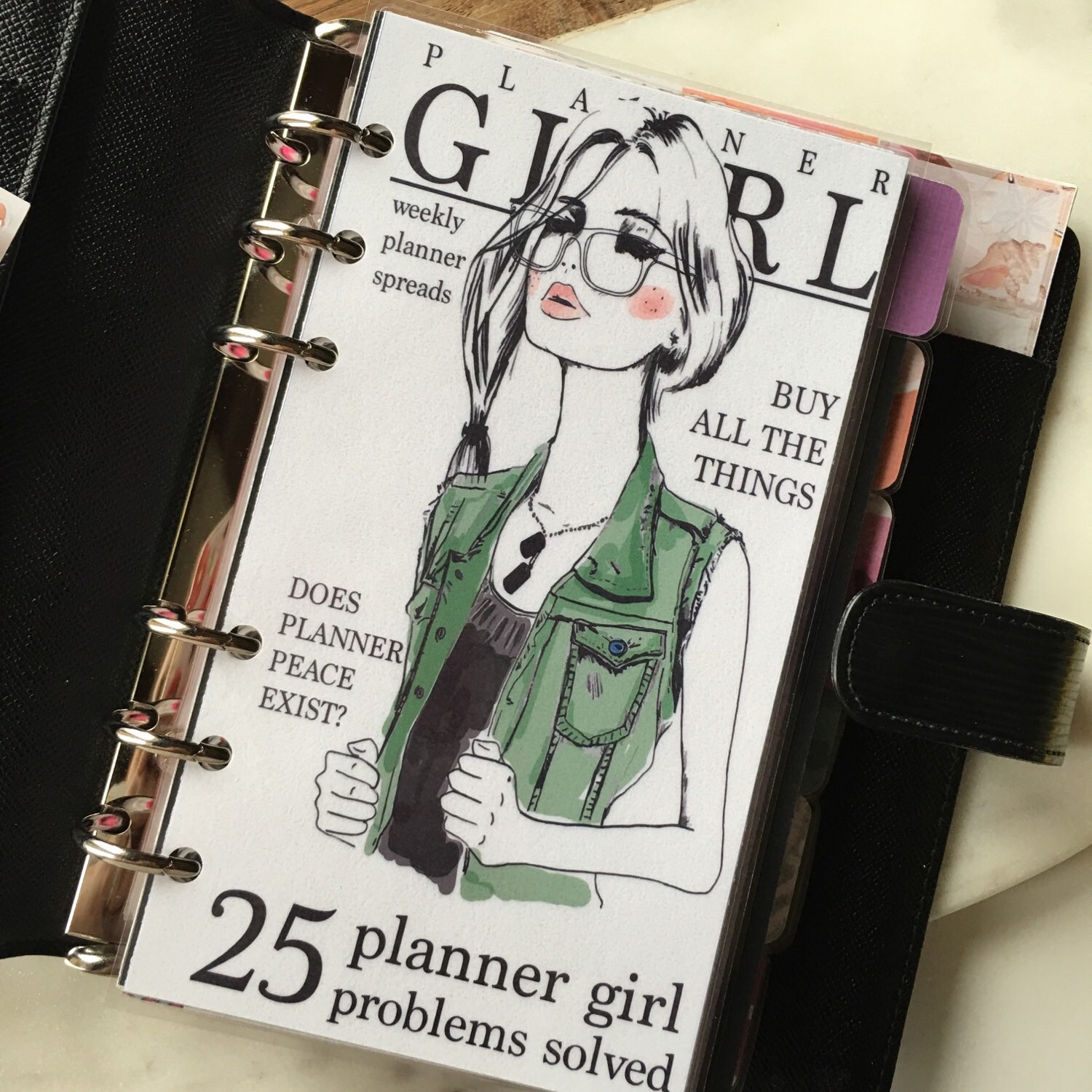 Planner Girl Weekly Planner Dashboard by MyNewestAddiction on Etsy