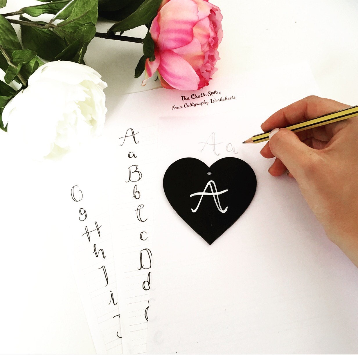 faux calligraphy worksheets