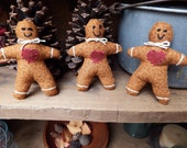 Set of 3 Gingerbread Men Bowl Fillers, Shelf Tucks, Christmas Decoration, Handmade Christmas, Farmhouse Christmas, TeamHAHA, DTHFAAP