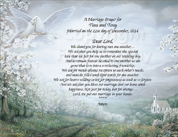 Personalized Wedding Prayer Print