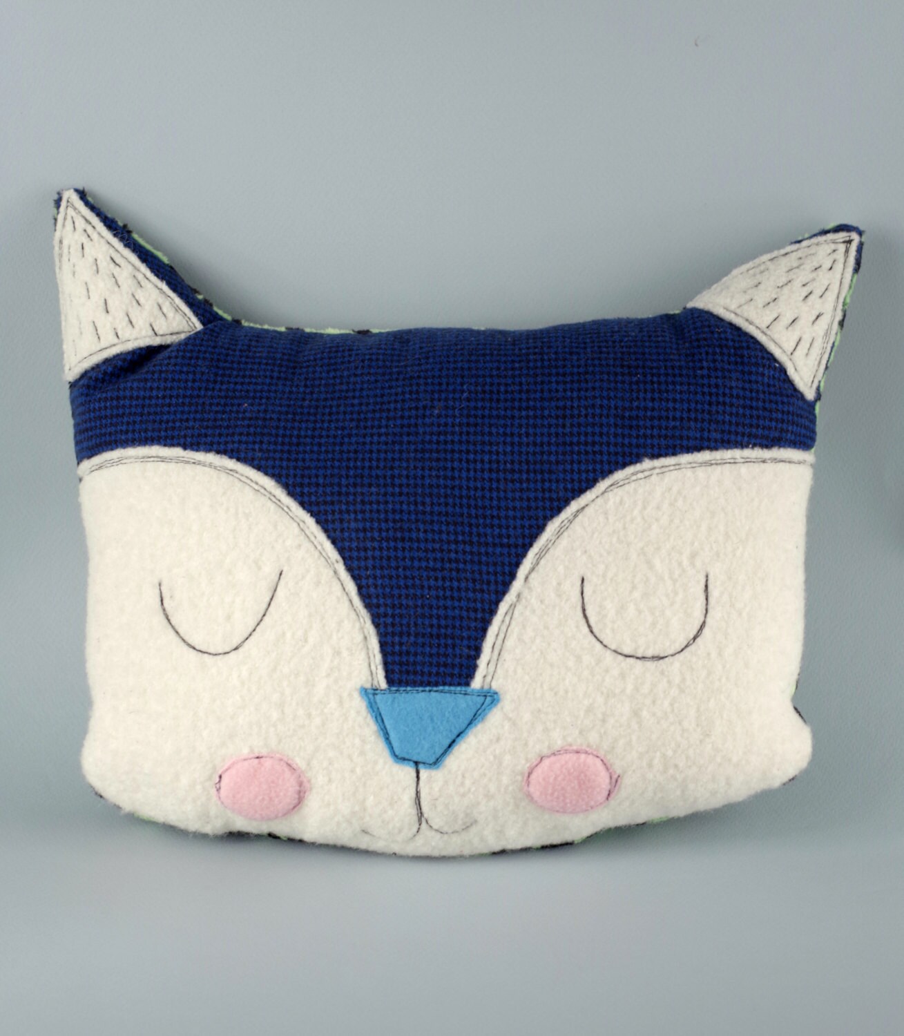 wolf plush pillow