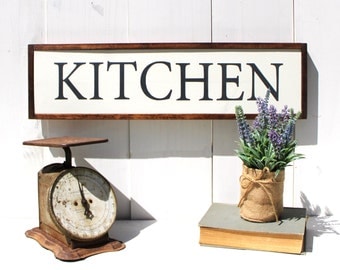 Kitchen Wood Sign - Rustic Kitchen Decor - Rustic Sign - Farmhouse Signs - Wooden Sign - Fixer Upper Decor - Wall Decor - Custom Sign