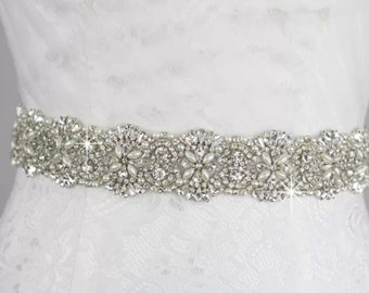 bridal sash, bridal belt, white sash, ivory sash, sash for wedding dress