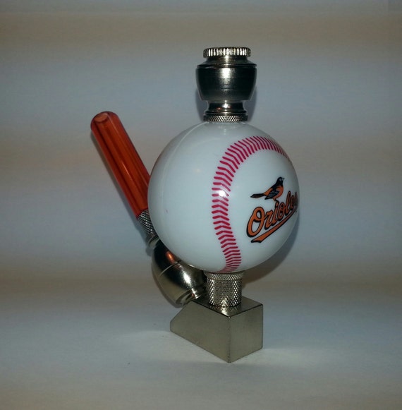 Helmetpipes - Baltimore Orioles Baseball Pipe Brass Wedge Smoking Pipe ...