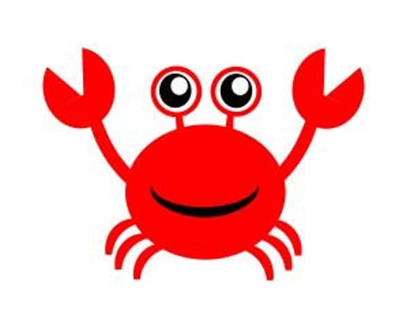 Cute Crab SVG Studio 3 DXF PS Ai and Pdf Cutting Files