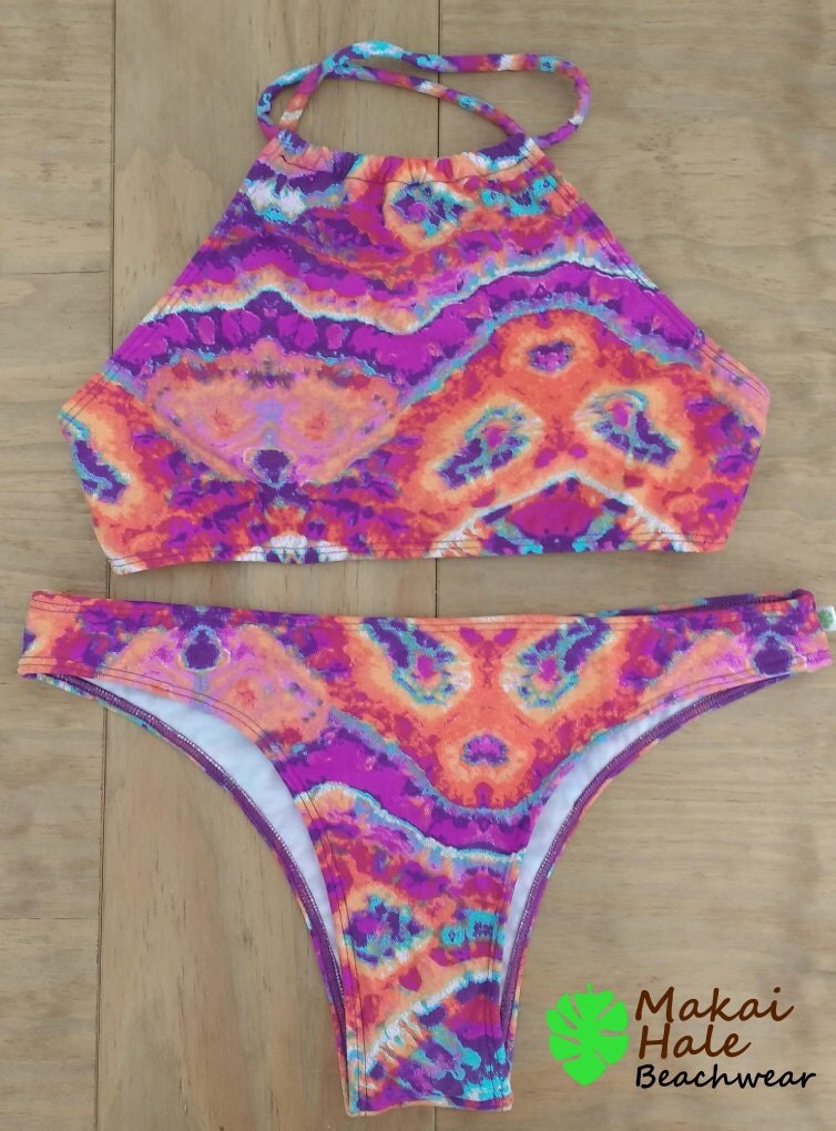 Tie Dye Bikini Tie Dye Bathing Suit Tie Dye Bra