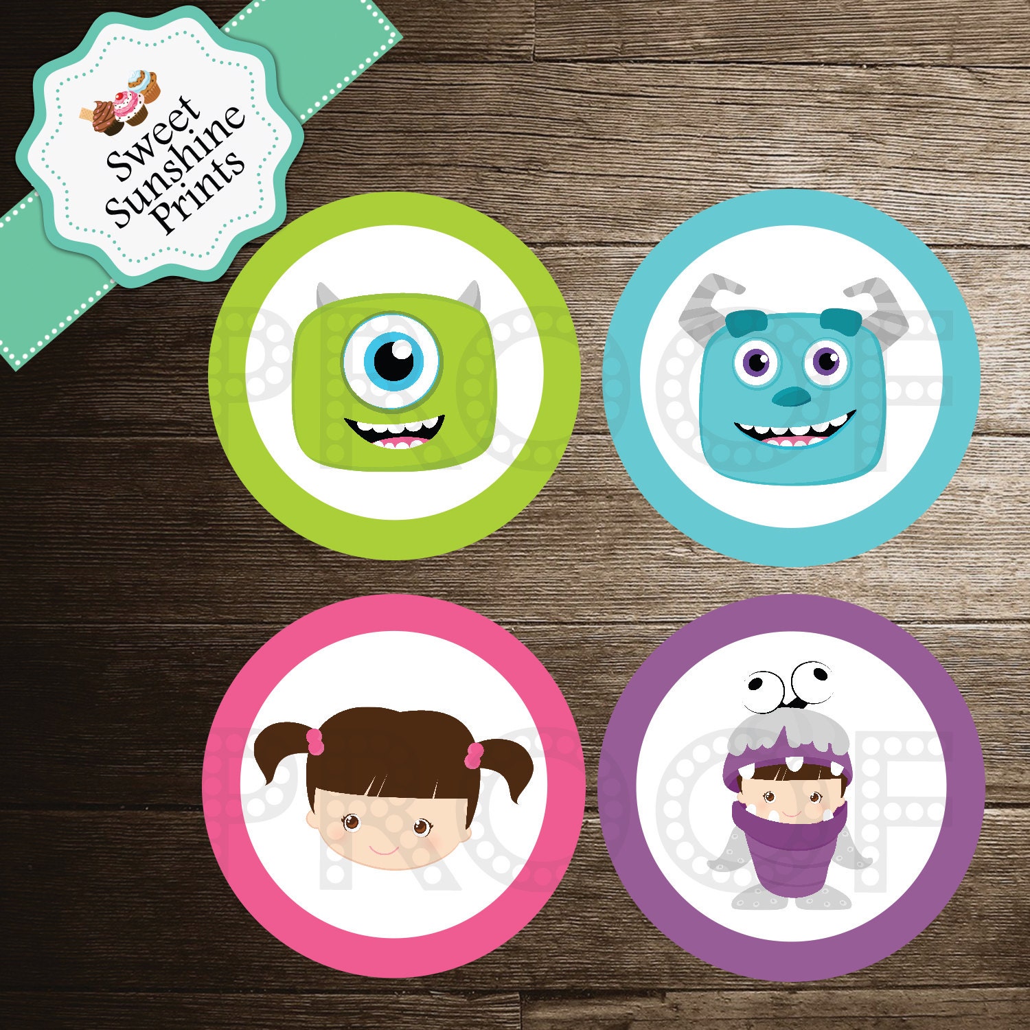 Printable Updated Monsters Inc Cupcake Toppers By - vrogue.co