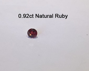 0.92ct Loose Natural Ruby Gemstone Birthstone - GS57