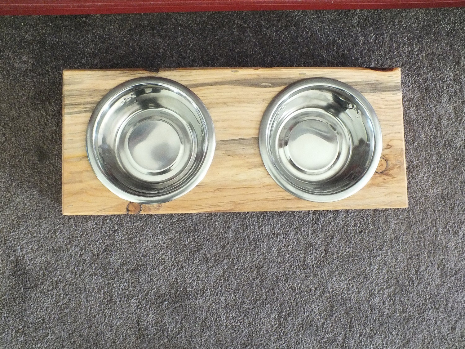 Pet Dish Holder Small Dog FeederRustic Cat Dish Holder