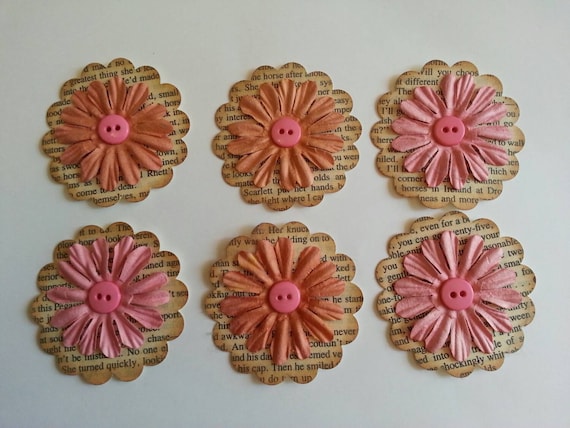 Paper embellishments scrapbooking flowers paper flowers