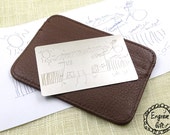 Personalized Custom Your Handwriting Steel Wallet Insert Card Custom Real Handwritten Autograph, Signuature, Your Kids Doodle