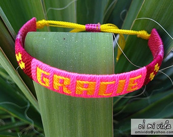 Name Bracelet, Bracelet, Personalized bracelet, Friendship Bracelet, Surf Bracelet, Layering Bracelet, Mexico, Fundraising, Team, anklet