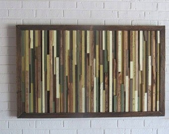 Rustic Wall Art- Modern Rustic Wood Wall Art- Distressed Abstract Wood Wall Art-