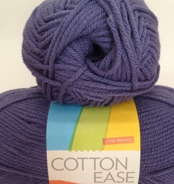 Lion Brand Cotton Ease Yarn Color Violet by Yarngramma on Etsy
