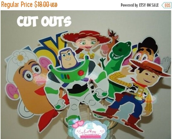 ON SALE Toy Story cut outs centerpiece toy by LeRoyDecorations